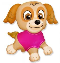 Flexmetal Rózsaszín ruhás kiskutya fólia lufi, 61 cm (901749) - liol