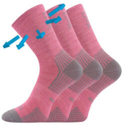 VoXX 3PACK Voxx merinó gyerek zokni rózsaszín (Optimalik) 25/29