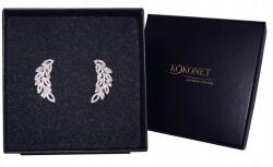 Kokonet Finom levelek Esküvői fülbevaló szerény csillogás (DELIKATNE listki kolczyki ŚLUBNE błyszczą)