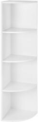 VASAGLE 4 Szintes sarokpolc, álló tárolópolc 30 x 129, 5 x 30 cm, fehér (LBC42WT) - bontour