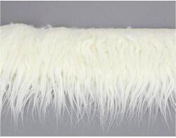  Kócos műszőrme szalag, fehér. Mérete: 10 cm x 1, 8 m