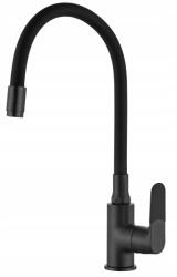 INVENA Álló Konyhai Csaptelep Flexibilis Kifolyócsővel Fekete Invena Jóga (BZ-32-P04-C)