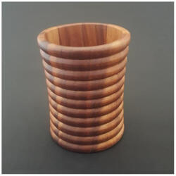 Parawood Fa evőeszköztartó henger bordázott 11, 5x15cm (210038)