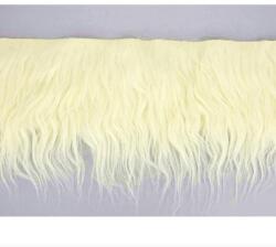  Kócos műszőrme szalag, krém színű. Mérete: 10 cm x 1, 8 m