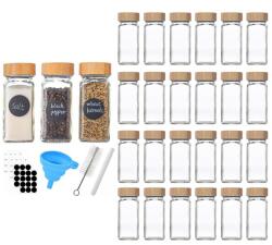  słoiczki na przyprawy 120 ml 24szt i naklejek na przyprawy lejki szczotki (6975848998748)