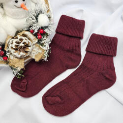 Kardesler Gyapjú NŐI zokni Bordó 15329