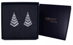 Kokonet Esküvői Fülbevaló ezüst esküvői zuhatag Tanúsítvány (KOLCZYKI ślubne srebrne ślub kaskady)