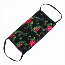  Többször használható fekete felvidéki stílusú maszk Pamut (9-0061)