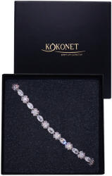 Kokonet Finom virágos esküvői karkötő ezüst keskeny minimalista Minőség (Srebrna bransoletka ślubna z kwiatami)