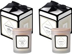  Illatosított Üveggyertya Díszdobozban, Masnival, Fehér, 70X85 Mm