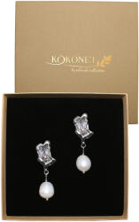 Kokonet Fülbevaló gyöngyök strasszok Természetes látványos Vintage csillogó lógó stift (6-0074)