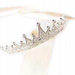 Kokonet Diadem ezüst esküvő szalagavató strasszok (4-0178)