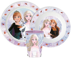  Disney Jégvarázs Autumn Leaves étkészlet, micro műanyag szett, pohárral 260 ml