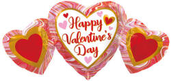  Happy Valentine's Day Trio fólia lufi 86 cm