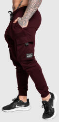 Iron Aesthetics Férfi melegítőnadrág Iron Aesthetics Cargo Joggers, bordó: L Bordó