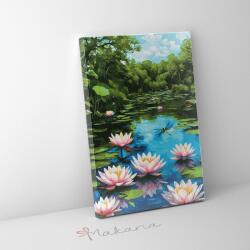 Makana Lótuszálom a vízparton - Számfestő készlet, kerettel (40x50 cm)