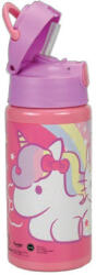  Hello Kitty Unicorn alumínium szívószálas kulacs akasztóval 500 ml