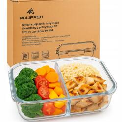 POLIFACH Üveg ételtároló fedővel ebéd doboz uzsonnás doboz 994 (PF-994)