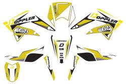 Doppler Matricaszett komplett fehér-fekete-sárga Derbi Senda 2011-2017 Doppler