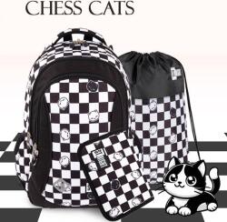 St. Majewski St. Right cicás iskolatáska, hátizsák 39 cm SZETT - Chess Cats (664403/SZETT)