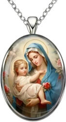 Kincsecske Kollekció Szűz Mária és a gyermek Jézus medálos nyaklánc