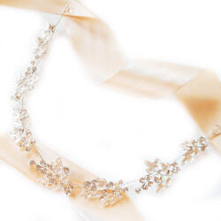 Kokonet Ezüst ág strassz levelekkel applikáció (4-0188)