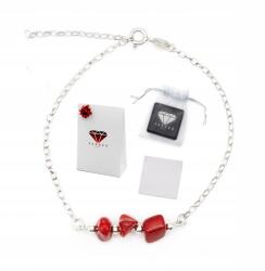  Női Karkötő Ezüst Korall Ezüst 925 Lánc Ajándék Kézzel készített