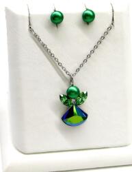  Kristály angyalka szett (zöld) (2022102707)