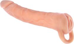NMC 2 in 1 Prelungitor Penis si Masturbator Vagin, Soft TPR, Natural, 24 cm