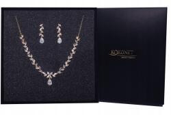 Kokonet Dekoratív ékszer szett kolia fülbevaló levelek boho glam elegáns Arany (ELEGANCKI zestaw kolczyki naszyjnik)