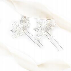 Kokonet Esküvői beszúró szett ezüst beszúró kristályok Boho beszúró (zestaw kokówek do fryzury ślubnej)