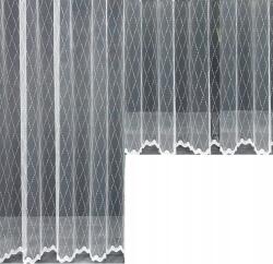  Két Függöny Szett Erkélyre Tüll Hímzett Szalaggal 200x250+500x160 5663 (654324)