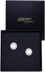 Kokonet Fülbevaló rövid fülbevaló ezüst stiftes gyöngyök Vintage klasszikus gyöngyök (Srebrne kolczyki z perłami ślubne)