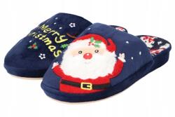 American Club SL19 Szép, Mintás Topánka Mikulás Motívummal, Karácsonyi Kivitel, Navy Kék, 37-ES Méret (SL19/24)
