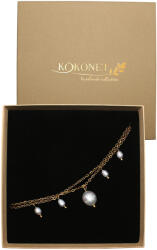 Kokonet Gyöngy finom esküvői karkötő arany tenyésztett gyöngy handmade esküvő (Perłowa bransoletka ślubna perły wesele)