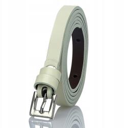 Gracio Ezüst csat Stílusos Öv Ecru valódi bőr (PASEK DAMSKI SKÓRZANY)