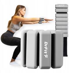 DrFit szilikon bokasúly csukló állítható 2x 0, 45kg szürke (CIĘŻARKI NA KOSTKI NADGARSTKI 2X0,45KG SZARE)