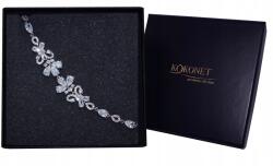 Kokonet Ezüst esküvői swarovski karkötő csillogó strasszokkal (Bransoletka swarovski srebrna ślubna cyrkonie)