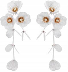 Kokonet Fehér arany fülbevaló nagy virágokkal estélyi szirmok (3-0466)