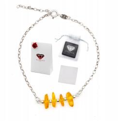  Karkötő Borostyán Ezüst 925 Talizmán Ajándék Doboz Kézzel készített (5906168091322)