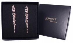 Kokonet Gust elegáns, hosszú menyasszonyi fülbevaló Rózsaszín Arany színben (8-0138)