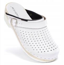 PanSzew Férfi Bőr Klumpa Fapapucs Orvosi, Ortopédiai Munkavédelmi Cipő (Chodaki Męskie Obuwie Ortopedyczne Skórzane)