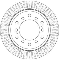 TRW Féktárcsa Toyota Hátsó Land Cruiser 3, 0 D-4D 10-