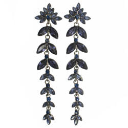 Kokonet Kék, hosszú fülbevaló, minőségi, sötét grafit színű (3-0324)