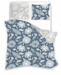 Faro Ágynemű garnitúra 220X200+2x70X80 mikroszálas szatén kék virágos (003)