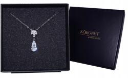 Kokonet Nyaklánc ezüst könnycsepp állítható lánc Swarovski minőség Ajándék (NASZYJNIK srebrny z zawieszką ŚLUBNY)
