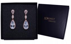 Kokonet Nagy, csillogó, hosszú, lógó esküvői fülbevaló (kolczyki ślubne BŁYSZCZĄCE wiszące długie)