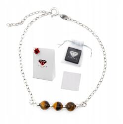  Tigrisszem karkötő Ezüst 925 Talizmán Ajándékdoboz Kézzel készített (5906168091148)