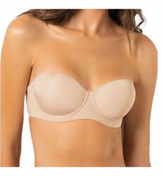 Siélei Önhordó melltartó merevítőkkel Bardotka Bézs Kényelmes Sima Sielei 75D (biustonosz samonośny gładki 2550 Sielei)