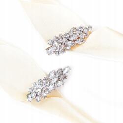 Kokonet Elegáns csillogó hajcsipesz hajtű szett 2 ezüst dísz kicsi (4-0222)